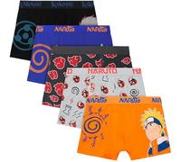 Get Trend Naruto Shippuden Boys Boxer Shorts 7-15 Yrs, 5 Pack Soft & Stretchy Underwear, Elasticated Breathable Anime Manga Boys Pants (7-8 Years, Multi Naruto)