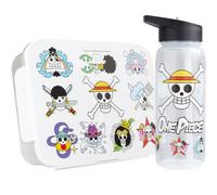 Get Trend One Piece Kids Bento Lunch Box & 580ml Water Bottle Set, BPA-Free Snack Lunch Box with Compartments Set, Travel & Picnics, School Supplies, Boys & Teens Manga Gifts (Multi One Piece)