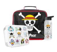 Get Trend One Piece Kids Insulated Lunch Bag Set, 3Pc Bento Lunch Box, 640ml BPA-Free Water Bottle & Food Carrier for School, Travel, Picnic, Gifts for Boys (Multi One Piece)
