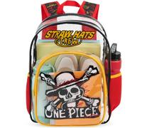 Get Trend One Piece | Marvel Spiderman Clear Backpack for Boys for School, Red One Piece, One Size, Transparent Backpack