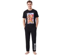 Get Trend One Piece Mens Pyjamas Set, 100% Cotton Loungewear Pjs, 2 Pcs Mens Short Sleeve Shirt & Long Pyjama Bottoms, Soft & Casual Nightwear, Crew Neck Top with Lounge Pants Set, Anime Gifts