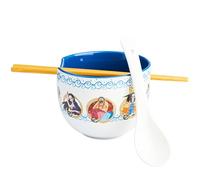 Get Trend One Piece Ramen Bowl Set 20oz/600ml, Japanese Rice Noodles Bowl with Ceramic Spoon & Bamboo Chopsticks, Microwave Safe, Gifts for Adults (Multi One Piece)