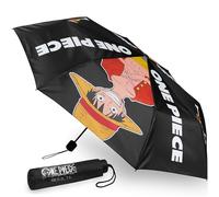 Get Trend One Piece Umbrella Kids Teens Foldable Compact Umbrella School Travel Anime Manual Windproof Adults Travel Gifts (Black One Piece)