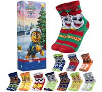 Get Trend Paw Patrol Chase Socks Advent Calendar 2025 for Boys Size 9-12, 24 Days Christmas Countdown, Unique Gifts for Boys (Multi Chase)