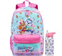 Get Trend Paw Patrol Girls Backpack Set, 2 Pcs Lightweight School Bag with 500ml BPA-Free Water Bottle, Sports Travel Book Bag, Kids Large Rucksack, School Supplies Girls Gifts (Multi Paw Patrol)