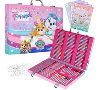 Get Trend Paw Patrol Inspiration Kids Art Set 137 Pcs, Colouring Pencils Crayons Washable Markers & Accessories, Fun Arts & Crafts Stationery Set for Drawing Colouring, Creative Gifts for Kids