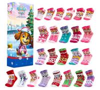 Get Trend Paw Patrol Skye Socks Advent Calendar 2026 for Girls, Size 9-12 | 24 Days Christmas Countdown, Casual Breathable Soft-Knit Socks, Everyday Wear, Xmas Gifts for Girls (Multi Skye)