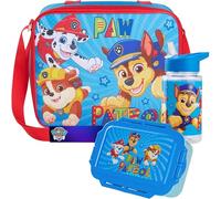 Get Trend Paw Patrol Water Bottle Lunch Bag and Lunch Box Kids Set 3 Pcs School Supplies Chase Rubble Skye Bento Snack Box BPA Free Leakproof Travel (Blue Paw Patrol)