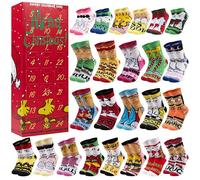 Get Trend Peanuts Snoopy Socks Advent Calendar 2025 for Women & Teens UK size 3-8, Casual & Sports Socks, Breathable Soft-Knit, Christmas Gifts for Her (Multi Snoopy)