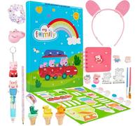 Get Trend Peppa Pig Advent Calendar 2025 Gifts for Girls, 24 Day Countdown Calendar, Gift Box with Stationery Accessories & Surprises for Kids (Multi Peppa Pig)
