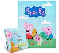 Get Trend Peppa Pig Fleece Blanket 130x150cm, Super Soft Cosy Throw Blanket for Bed & Sofa, Warm Lightweight Bedding Accessories, Gifts for Her (Multi Peppa Pig)