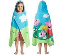 Get Trend Peppa Pig Hooded Towels for Girls, Cotton Beach & Bath Towel Poncho, Soft & Absorbent Hooded Kids Shower Swimming Wrap & Changing Robe, Pool, Travel & Holiday Essentials (Multi Peppa)