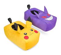 Get Trend Pokemon 3D Slippers for Boys, Slip Resistant Soft Plush Shoes | Bulbasaur, Snorlax, Pikachu, Gengar or Eevee Warm Indoor Slippers, Fluffy Lounging Slip On House Shoes, Footwear Gamer Gifts