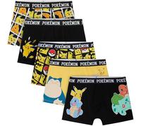 Get Trend Pokemon Boys Boxer Shorts 5-14 Yrs, 5 Pack Pikachu Underwear, Soft & Breathable Boys Pants, Elasticated & Stretchy Underpants (13-14 Years, Multi Pokemon)