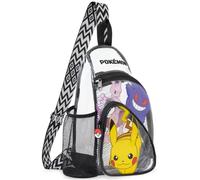 Get Trend Pokemon Boys Clear Crossbody Bag, Pikachu Transparent Sling Bag