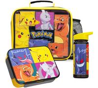 Get Trend Pokemon Insulated Lunch Bag Set for Kids, 3 Pcs Set