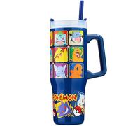 Get Trend Pokemon Insulated Tumbler 920ml, Stainless Steel Water Bottle with Straw & Handle, Ice for 42H Cold 12H & Hot 8H, Leakproof Travel Coffee Mug Drinks Bottle, Anime Gifts (Multi Pokemon)