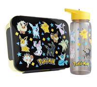 Get Trend Pokémon Kids Bento Lunch Box and 640ml Water Bottle Set, BPA-Free Snack Lunch Box with Compartment Set for School, Travel & Picnics, School Supplies Boys & Teens Gamers Gifts (Multi Pokemon)