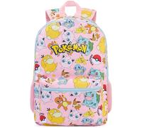 Get Trend Pokemon Large Girls Backpack, 46cm Padded Strap School Bag | Lightweight Travel Sports Kids Rucksack Bookbag, Holiday Casual Daypack School Supplies Girls Gifts (Multi Pokemon)