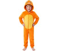 Get Trend Pokemon Pikachu Bulbasaur Charmander Squirtle Boys Fleece Onesie | 3D Long Sleeved Jumpsuit Costume, Soft & Warm All in One Pyjama Loungewear, Cosy Hooded Nightwear, Pokemon Gifts for Kids