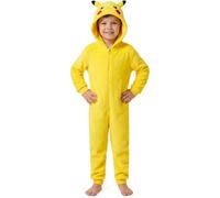Get Trend Pokemon Pikachu Bulbasaur Charmander Squirtle Boys Fleece Onesie | 3D Long Sleeved Jumpsuit Costume, Soft & Warm All in One Pyjama Loungewear, Cosy Hooded Nightwear, Pokemon Gifts for Kids