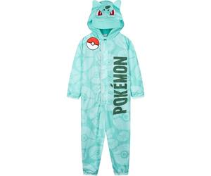 Get Trend Pokemon Puddle Suit for Boys, Hooded Water Resistant Paddle Overalls, Fleece Lining Rain Suit, Pikachu All in One (4-5 Years, Blue Bulbasaur)