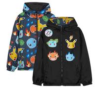 Get Trend Pokemon Rain Coat Boys & Teens, Reversible Water Resistant Jacket, Pikachu Lightweight Outerwear, Anime Gifts for Boys (9-10 Years, Multi Pokemon Reversible)