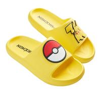 Get Trend Pokemon Sliders for Boys, Anti-Slip Pikachu Slides, Indoor Outdoor Slip-on Summer Sandals, Kids Beach Pool Shoes