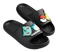 Get Trend Pokemon Sliders for Boys, Anti-Slip Pikachu Slides, Indoor Outdoor Slip-on Summer Sandals, Kids Beach Pool Shoes