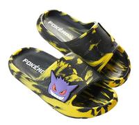 Get Trend Pokemon Sliders for Boys UK Size 11-5, Pikachu Gengar Indoor Outdoor Slides, Kids Beach Pool Slip-on Summer Sandals (4/5 UK, Multi Marble)