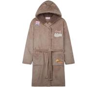 Get Trend Pusheen Dressing Gown for Girls & Teens 7-14 Years, Soft Fleece Bathrobe, Sherpa Lined Hood, Cute Gifts for Her (9-10 Years, Beige Pusheen)