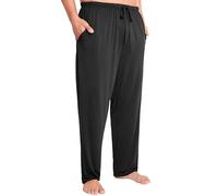 Get Trend Pyjama Pants for Men & Teens M-3XL, Soft Stretchable Lounge Pants Trousers, Breathable PJ Bottoms, Gifts for Him (XL, Black)