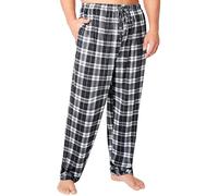 Get Trend Pyjama Pants for Men & Teens M-3XL, Soft Stretchable Lounge Pants Trousers, Breathable PJ Bottoms, Gifts for Him (M, White/Black)