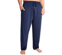 Get Trend Pyjama Pants for Men & Teens M-3XL, Soft Stretchable Lounge Pants Trousers, Breathable PJ Bottoms, Gifts for Him (L, Navy)