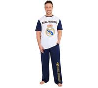 Get Trend Real Madrid CF Pyjama Sets for Teens Men, Soft Football PJ Sets, Crew Neck T-shirt & Men’s Trousers, Gifts for Him (3XL, Navy Real Madrid)