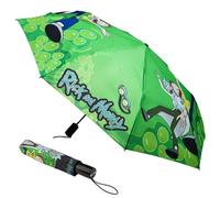 Get Trend Rick and Morty Folding Travel Umbrella, Strong Durable & Compact Umbrella, Lightweight & Easy Open Close, Portable Rain Travel Accessories for Everyday Use, Gifts for Men