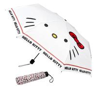 Get Trend Sanrio Hello Kitty Umbrella Girls Teens Foldable Compact Umbrella School Travel Windproof Women Travel Gifts (White Hello Kitty)