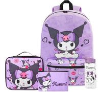Get Trend Sanrio Kuromi Kids Large Backpack Set, 4 Pcs