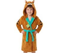 Get Trend Scooby Doo Fleece Dressing Gown, Boys Girls Loungewear 3-12 Yrs | Soft Hooded 3D Bathrobe with Belt, Nightwear Dry Changing Robe, Comfy Housecoat, Kids Gifts