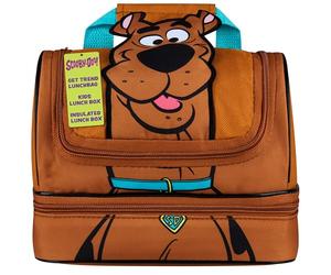 Get Trend Scooby Doo Lunch Bag for Kids Insulated Lunch Box with Compartments Double Decker Snacks Food Carrier for School Travel Picnic Cooler Bag (Brown Scooby Doo)