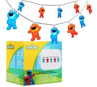 Get Trend Sesame Street 3D LED String Lights 5.4 Ft, 10 Battery-Operated Cookie Monster Elmo White LED Fairy Lights, Room & Christmas Decorations