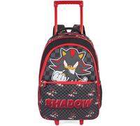 Get Trend Sonic Shadow Boys Trolley Bag for Travel and School | 2-in-1 Kids Compact Cabin Suitcase with Wheels & Handles, Adjustable Straps Backpack, Travel Essentials (Multi Shadow)