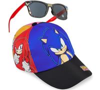 Get Trend Sonic The Hedgehog Baseball Cap Sunglasses Set for Boys, Adjustable Summer Sun Hat UV400 Shades, Holiday Essentials for Kids (Multi Sonic)