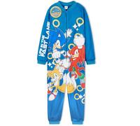 Get Trend SONIC THE HEDGEHOG Onesies for Boys 4-10 Years, Fleece Jumpsuit Pyjamas Loungewear PJs, Gamer Gifts for Boys (9-10 Years, Teal Sonic)