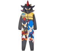 Get Trend SONIC THE HEDGEHOG Onesies for Boys 4-10 Years, Fleece Jumpsuit Pyjamas Loungewear PJs, Gamer Gifts for Boys (6-7 Years, Multi Shadow)