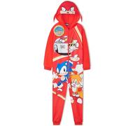 Get Trend SONIC THE HEDGEHOG Onesies for Boys 4-10 Years, Fleece Jumpsuit Pyjamas Loungewear PJs, Gamer Gifts for Boys (4-5 Years, Multi Knuckles)