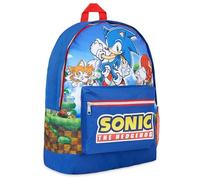 Get Trend Sonic the Hedgehog School Bag Kids Backpack for Boys Blue Large Capacity Backpack for School Travel Sports Book Bag 2 Pockets Sonic Gifts for Boys
