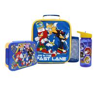 Get Trend Sonic The Hedgehog Water Bottle Lunch Bag & Lunch Box Kids 3 Pcs Shadow School Supplies Snack Box BPA Free Leakproof for Travel Picnic