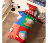 Get Trend South Park Bedding Set, Reversible Duvet Cover & Pillowcase for Teens Boys Funny Bedroom Accessories, Single Duvet for Men, Gifts for Him (Multi Single)