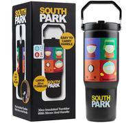 Get Trend South Park Insulated Tumbler with Straw & Handle, 30oz/850ml | Leakproof Stainless Steel Water Bottle, 12H Cold & Hot 5, Double Wall Vacuum Travel Coffee Mug Metal Flask